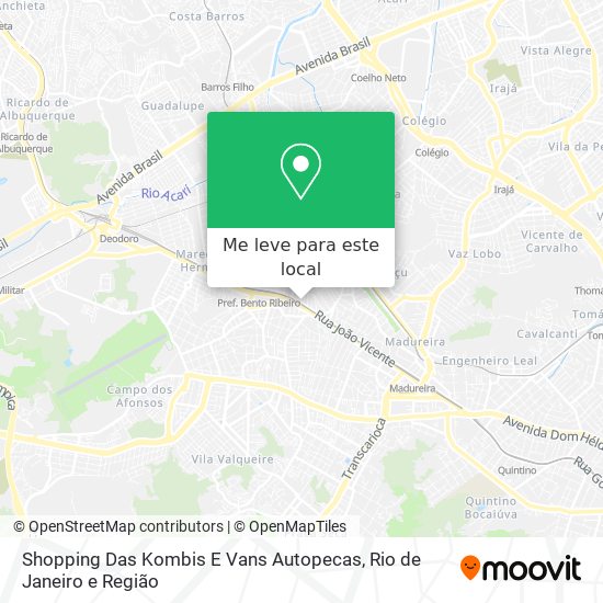 Shopping Das Kombis E Vans Autopecas mapa