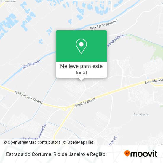 Estrada do Cortume mapa
