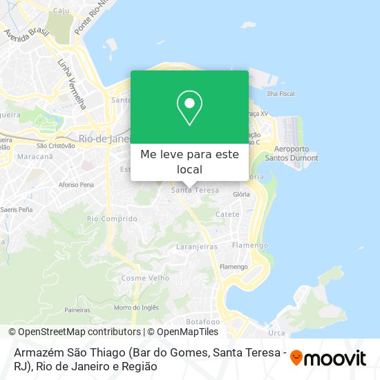 Armazém São Thiago (Bar do Gomes, Santa Teresa - RJ) mapa