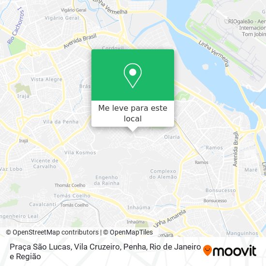 Praça São Lucas, Vila Cruzeiro, Penha mapa