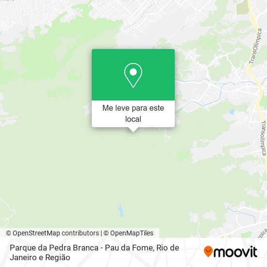 Parque da Pedra Branca - Pau da Fome mapa