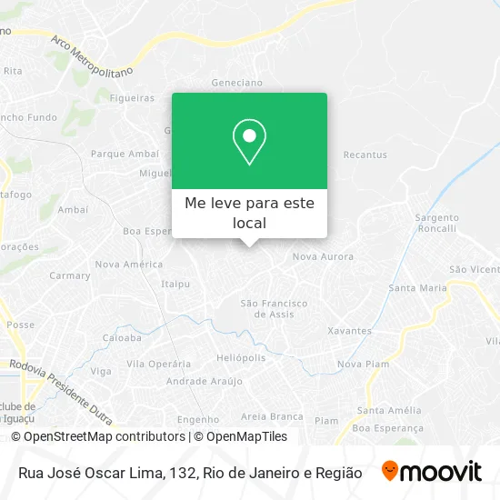 Rua José Oscar Lima, 132 mapa