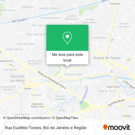 Rua Euzébio Tostes mapa