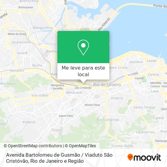 Avenida Bartolomeu de Gusmão / Viaduto São Cristóvão mapa