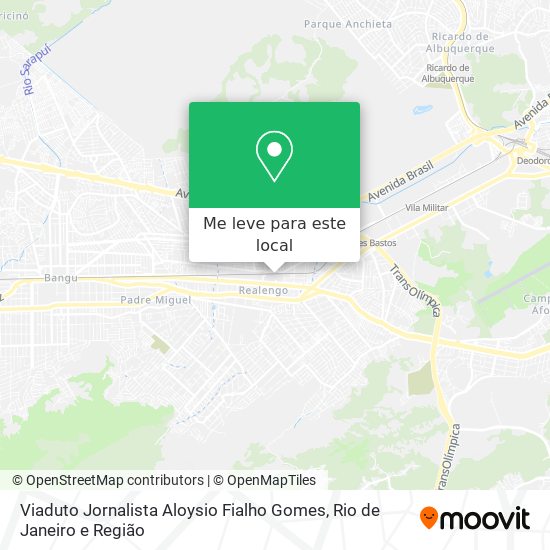Viaduto Jornalista Aloysio Fialho Gomes mapa