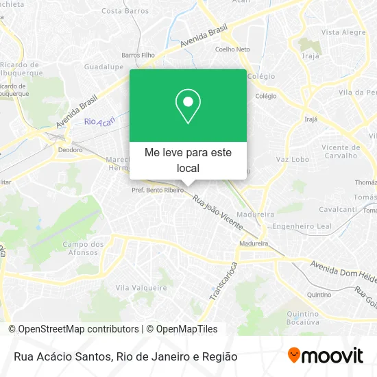 Rua Acácio Santos mapa