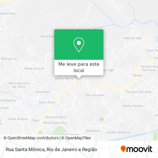 Rua Santa Mônica mapa