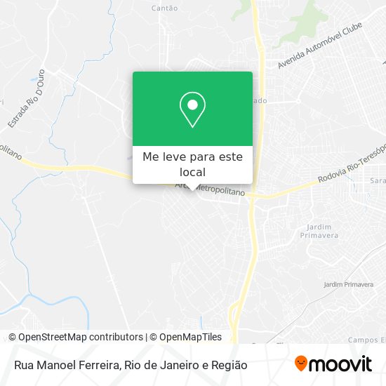 Rua Manoel Ferreira mapa