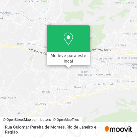 Rua Guiomar Pereira de Moraes mapa