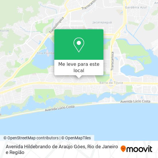 Avenida Hildebrando de Araújo Góes mapa