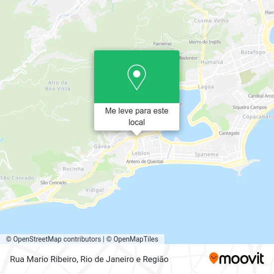 Rua Mario Ribeiro mapa