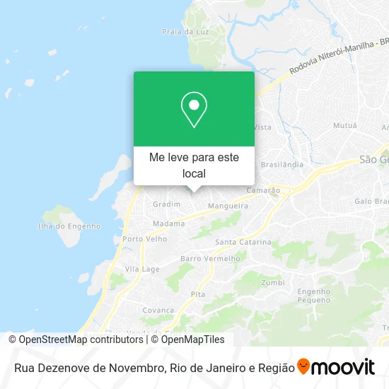 Rua Dezenove de Novembro mapa