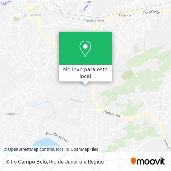 Sítio Campo Belo mapa