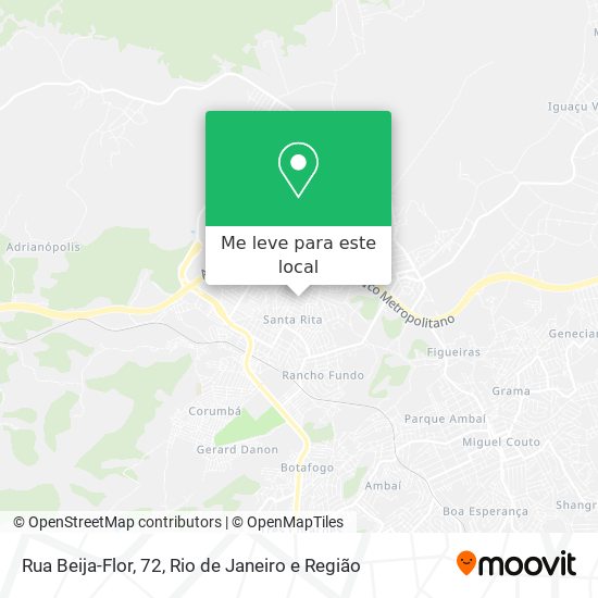 Rua Beija-Flor, 72 mapa