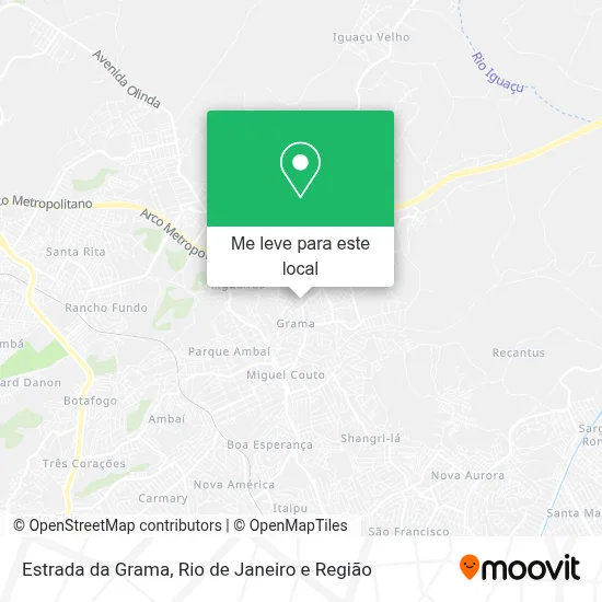 Estrada da Grama mapa