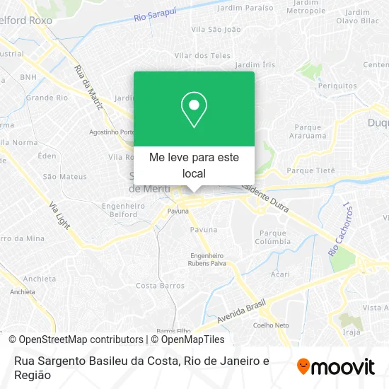 Rua Sargento Basileu da Costa mapa