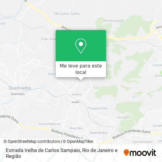 Estrada Velha de Carlos Sampaio mapa