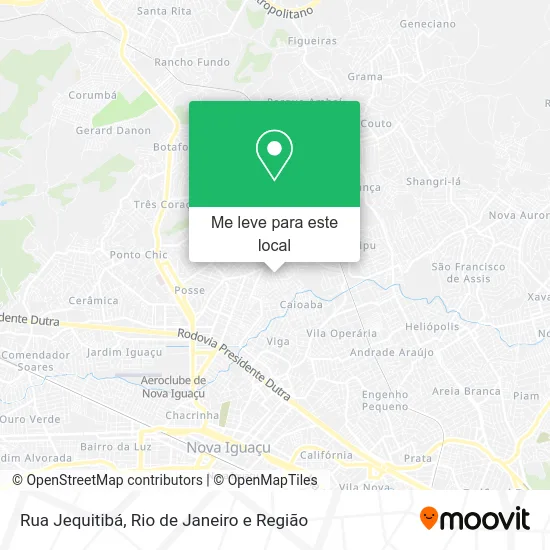 Rua Jequitibá mapa