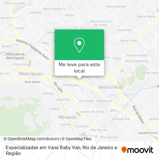 Especializadas em Vans Baby Van mapa