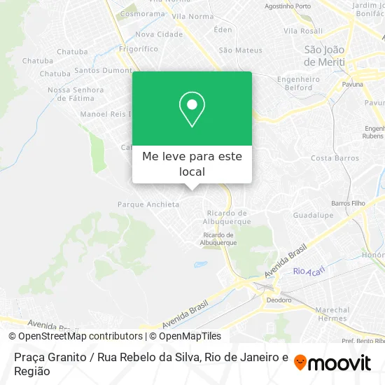 Praça Granito / Rua Rebelo da Silva mapa