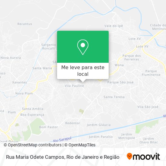 Rua Maria Odete Campos mapa