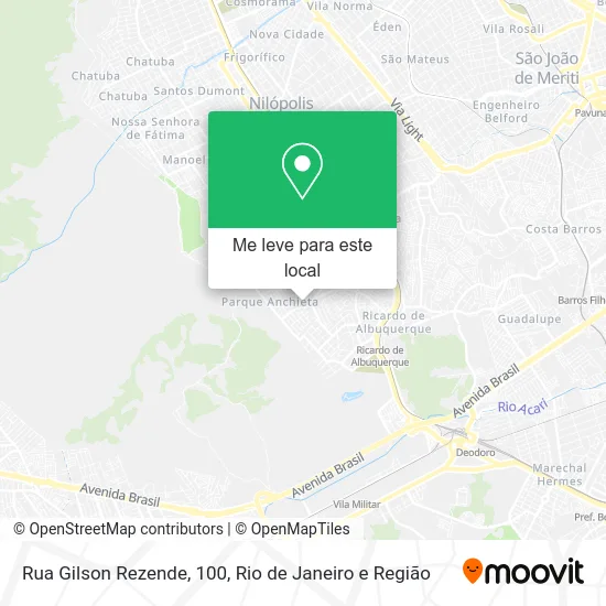 Rua Gilson Rezende, 100 mapa