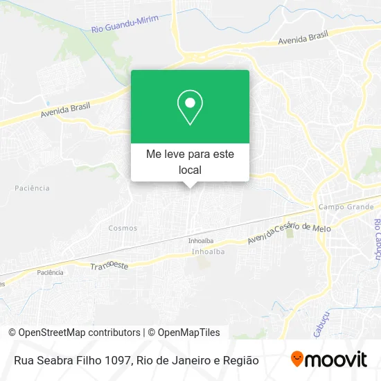 Rua Seabra Filho 1097 mapa