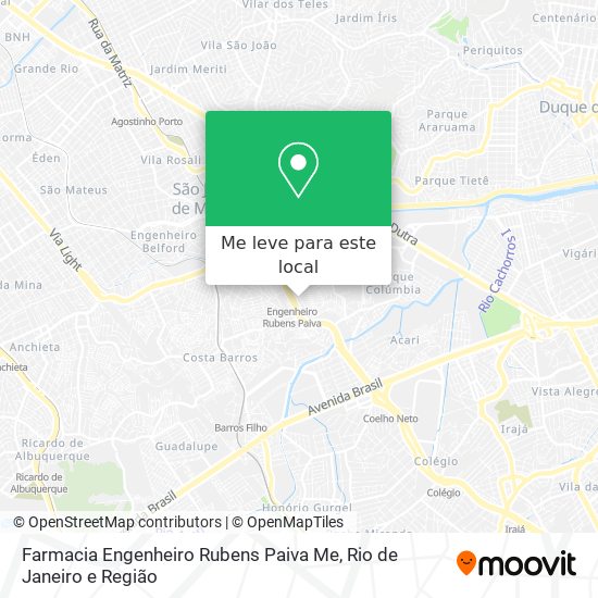 Farmacia Engenheiro Rubens Paiva Me mapa
