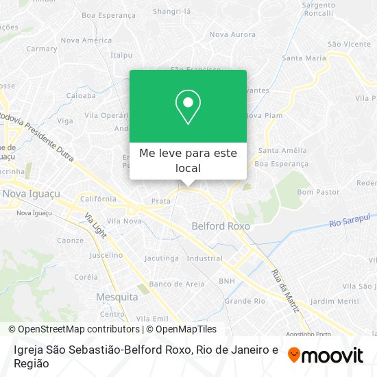 Igreja São Sebastião-Belford Roxo mapa