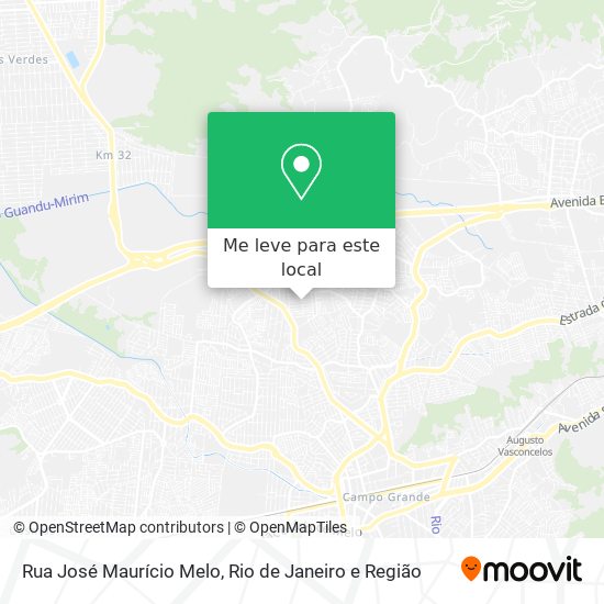 Rua José Maurício Melo mapa