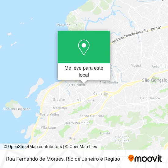 Rua Fernando de Moraes mapa