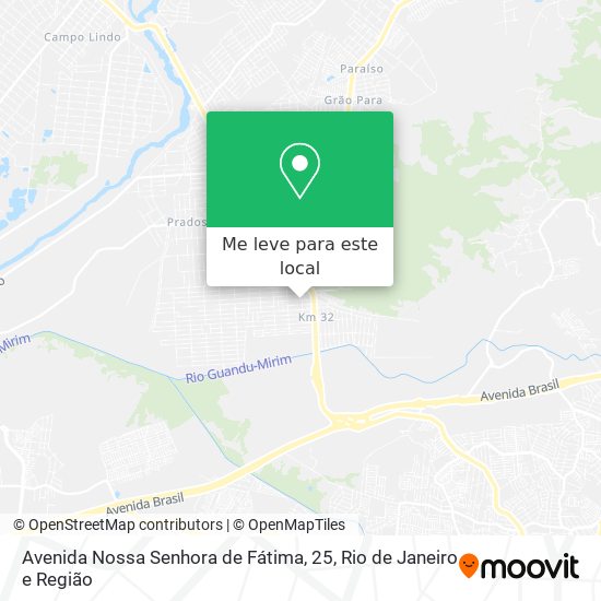 Avenida Nossa Senhora de Fátima, 25 mapa