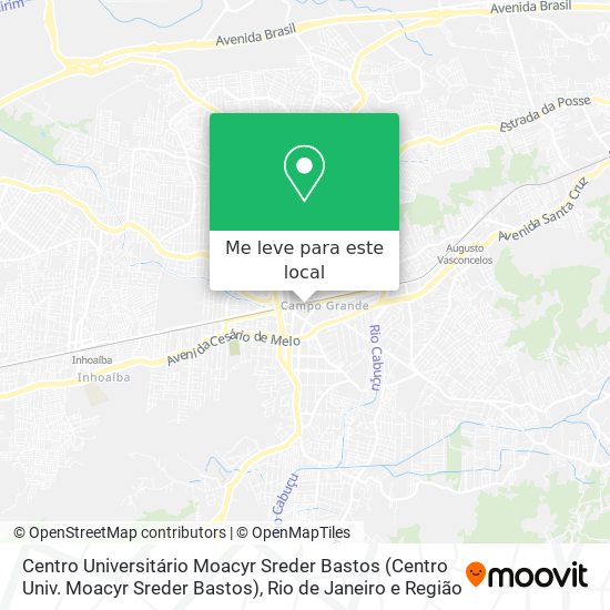 Centro Universitário Moacyr Sreder Bastos mapa