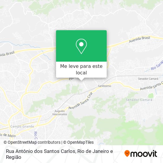 Rua Antônio dos Santos Carlos mapa