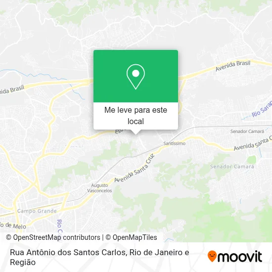 Rua Antônio dos Santos Carlos mapa