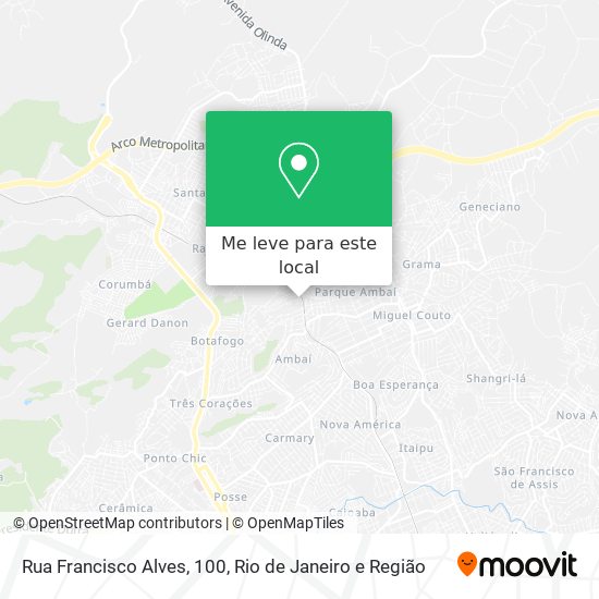 Rua Francisco Alves, 100 mapa