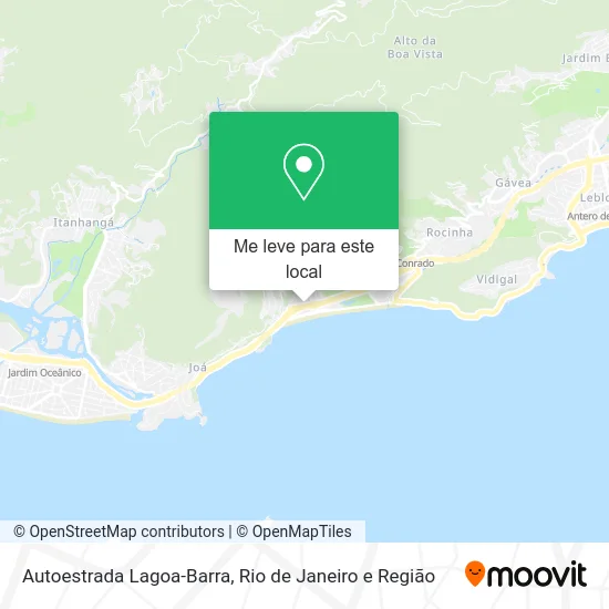 Autoestrada Lagoa-Barra mapa