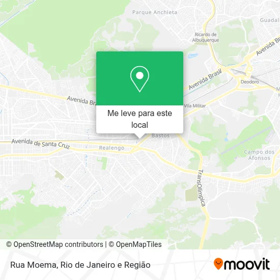 Rua Moema mapa