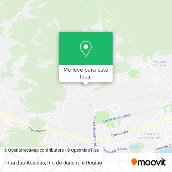 Rua das Acácias mapa