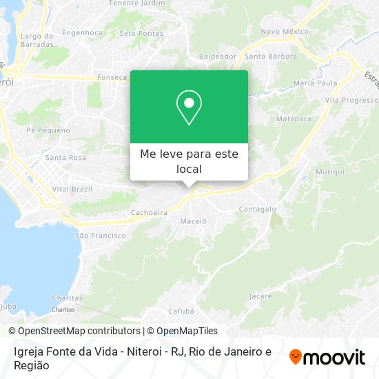 Igreja Fonte da Vida - Niteroi - RJ mapa