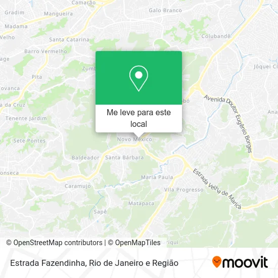 Estrada Fazendinha mapa