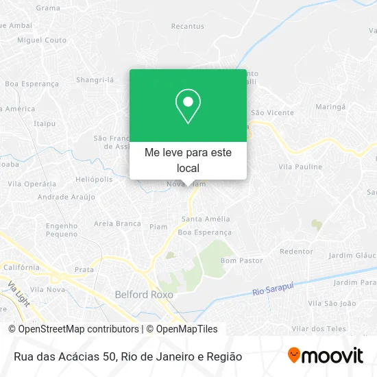 Rua das Acácias 50 mapa