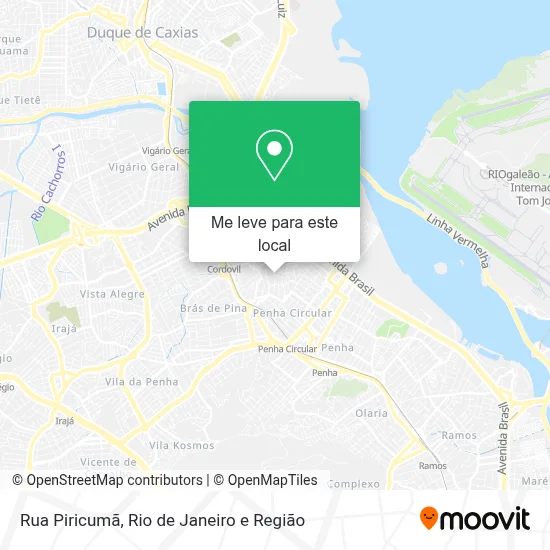 Rua Piricumã mapa