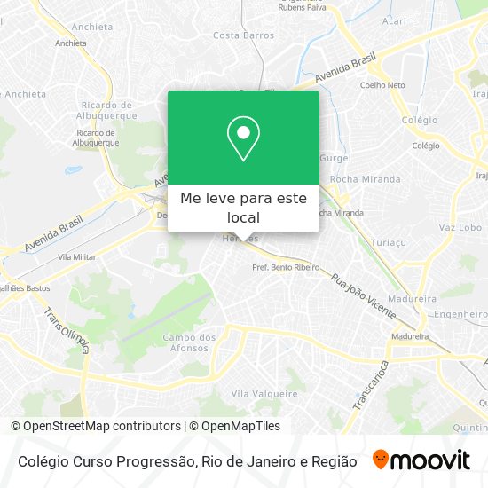 Colégio Curso Progressão mapa