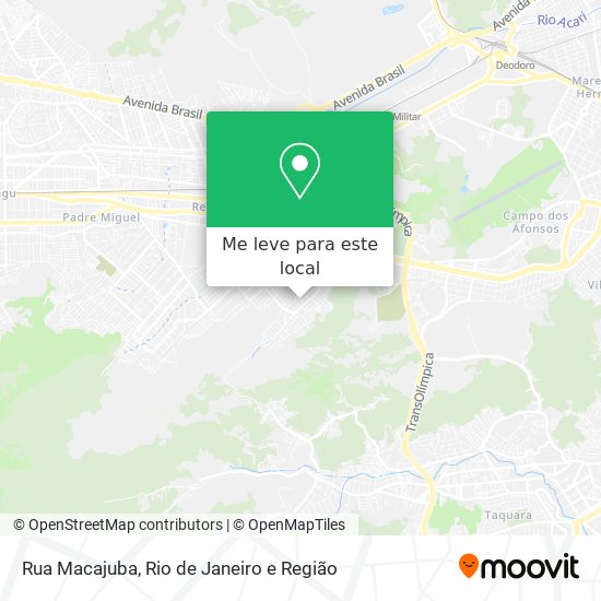 Rua Macajuba mapa