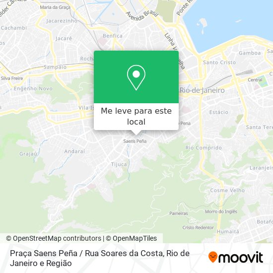 Praça Saens Peña / Rua Soares da Costa mapa