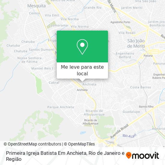 Primeira Igreja Batista Em Anchieta mapa