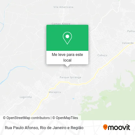 Rua Paulo Afonso mapa