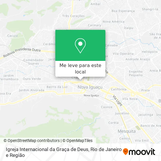 Igreja Internacional da Graça de Deus mapa