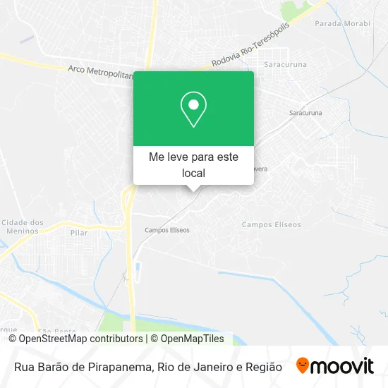 Rua Barão de Pirapanema mapa